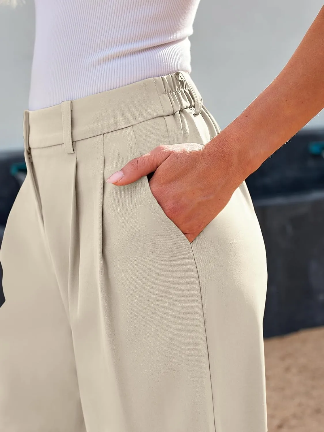 LILLUSORY Wide Leg Dress Pants Women's High Waisted Dressy Trousers