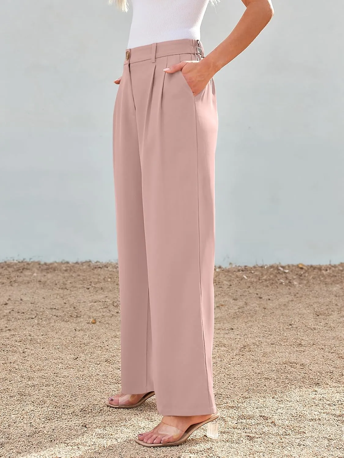 LILLUSORY Wide Leg Dress Pants Women's High Waisted Dressy Trousers