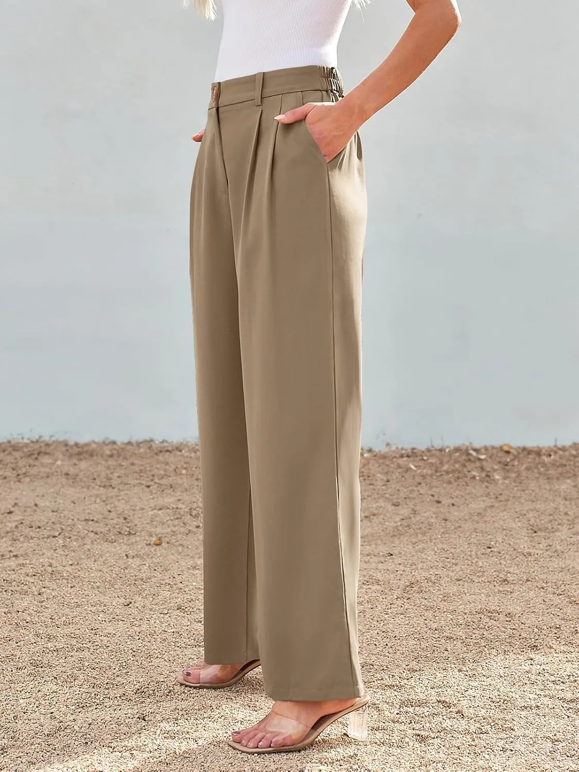 LILLUSORY Wide Leg Dress Pants Women's High Waisted Dressy Trousers