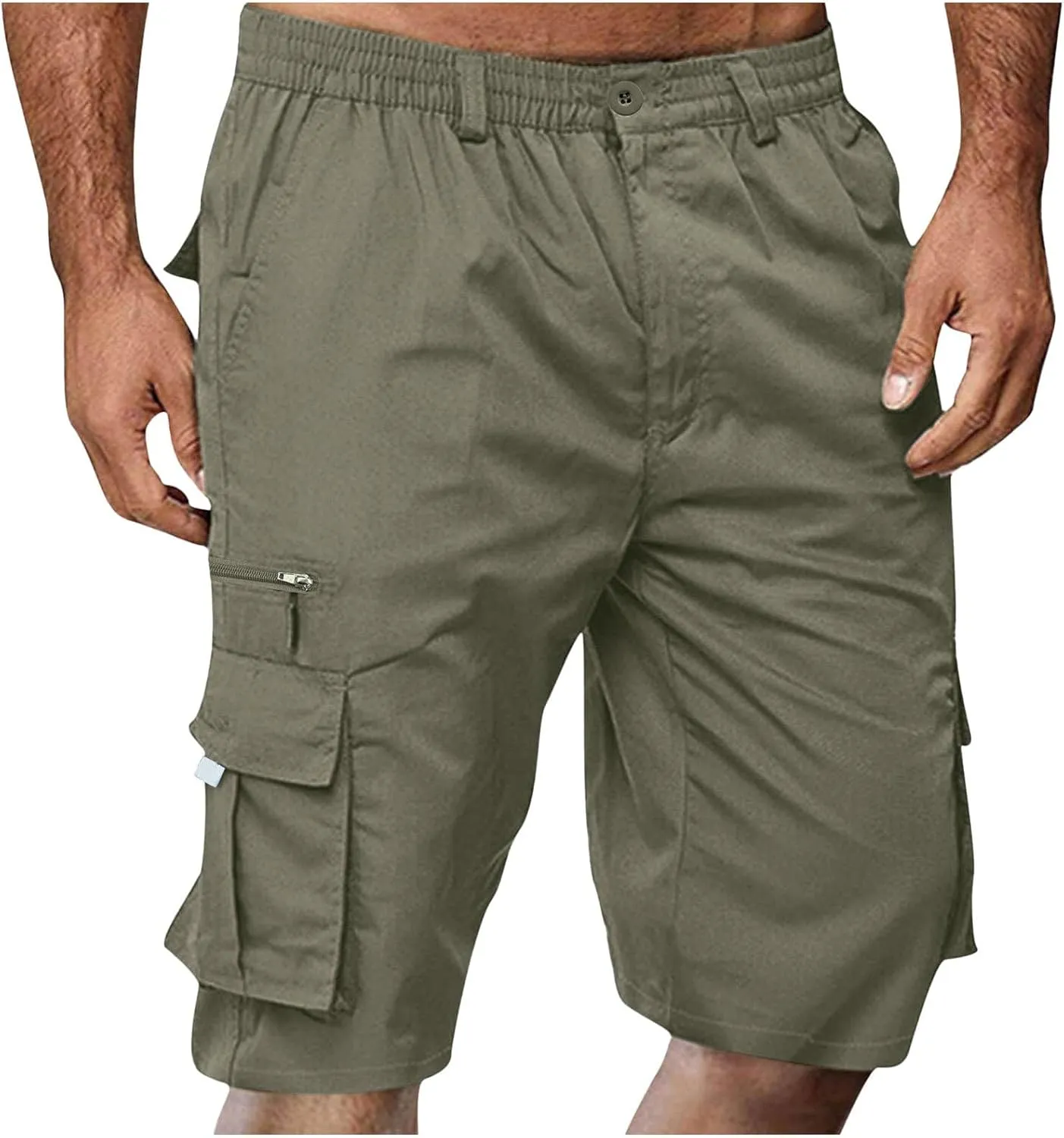 Linen Mens Shorts Dress for Men Jean Casual Wear Big and Tall Cargo Khaki Summer Plus Size 36 Men's Tee