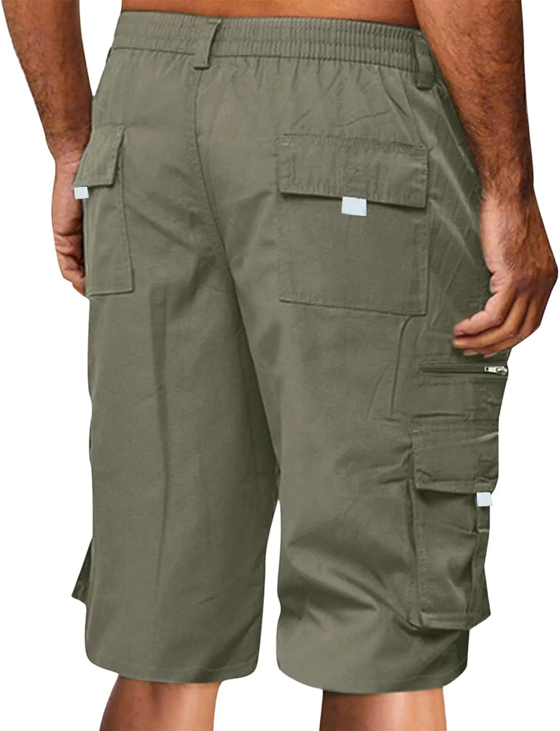 Linen Mens Shorts Dress for Men Jean Casual Wear Big and Tall Cargo Khaki Summer Plus Size 36 Men's Tee