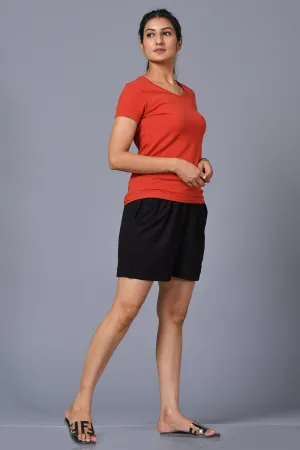 Linen Shorts Black