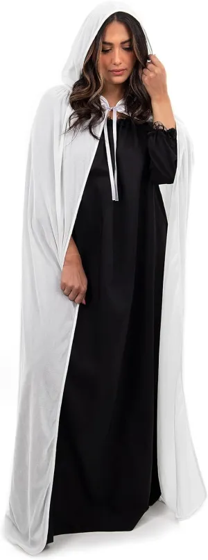Little Adventures Adult Velvet Hooded Cloak Cape - Machine Washable Durable Cosplay Party Costume