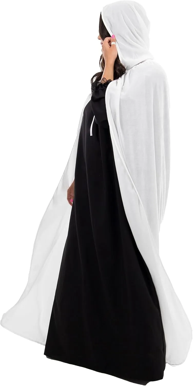 Little Adventures Adult Velvet Hooded Cloak Cape - Machine Washable Durable Cosplay Party Costume