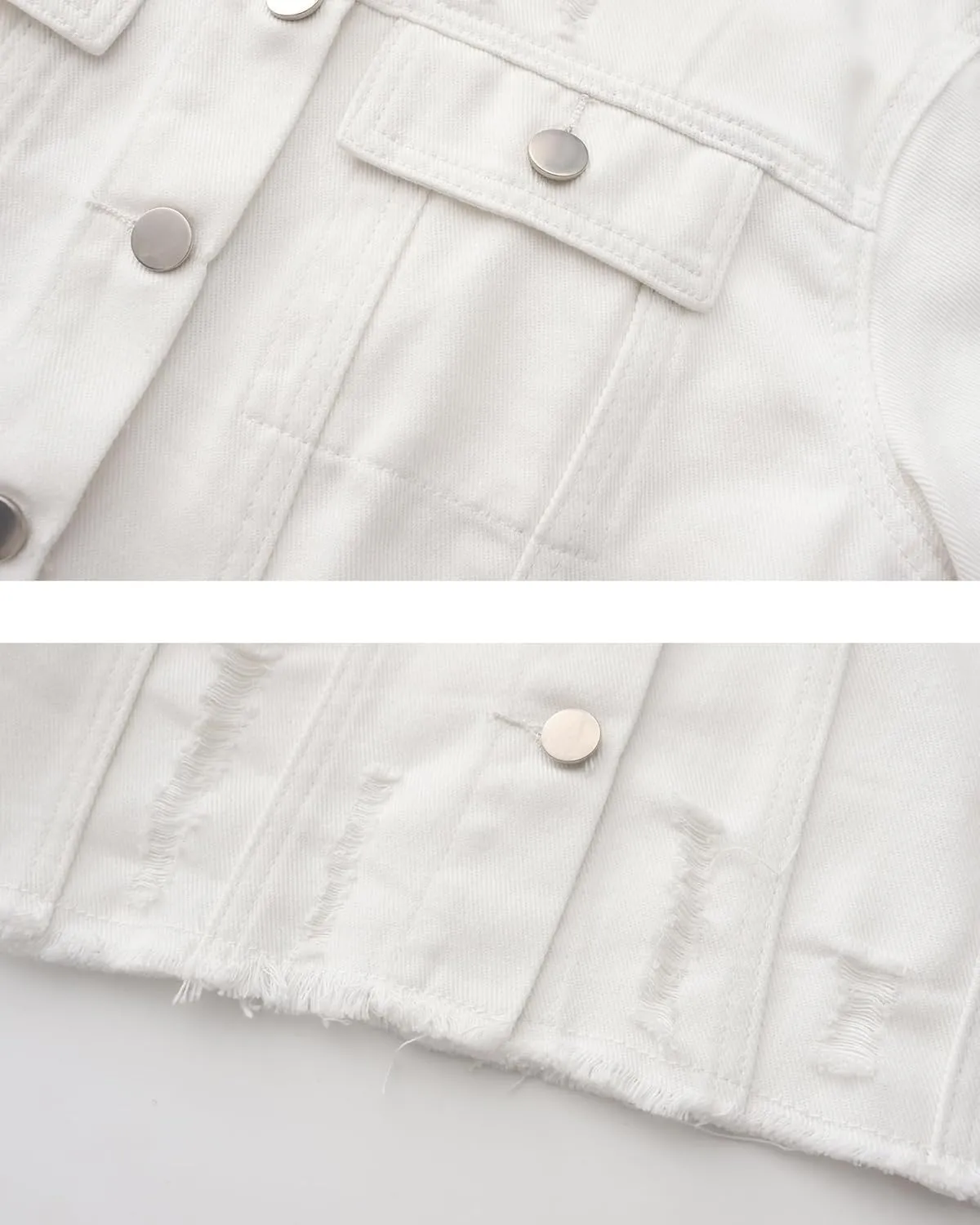 Locachy Women's Summer Short Sleeve Denim Jacket Casual Lapel Button Down Cropped Trucker Jean Jackets Coats