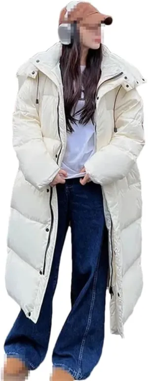 Loose Long Hooded Winter Coats Casual Women Oversized Snow Coats Windbreak Cotton Padded Jackets Thicken Parkas
