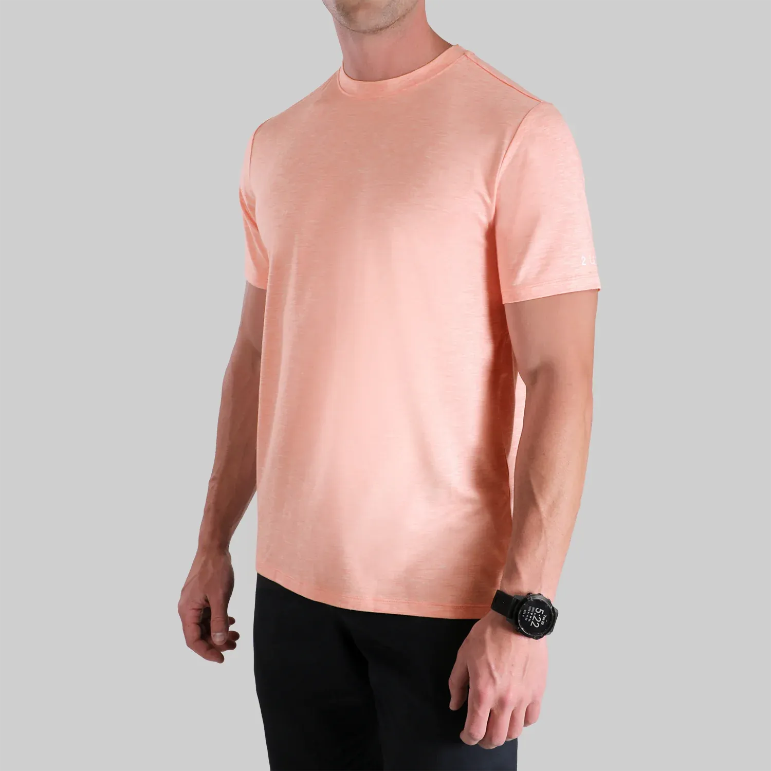 Luxury Crew Tee - Heathered Salmon