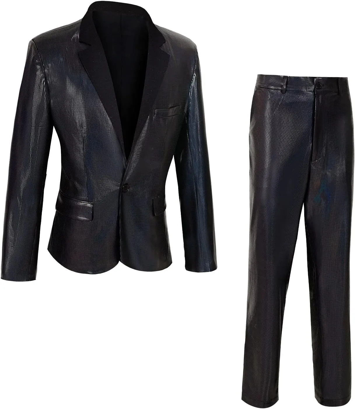 Men's 70s Outfit Disco Suit Shiny Party Outfit Sequin Costume