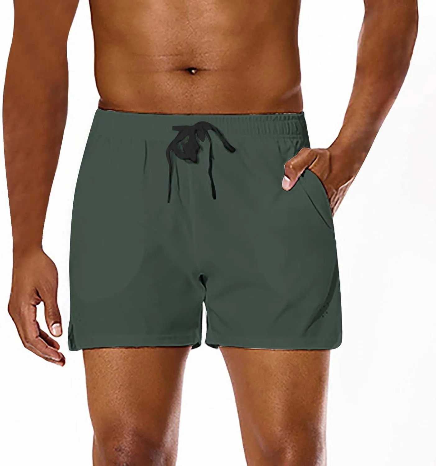 Mens Beach Shorts Track Combat Lightweight Breathable Casual Workout Jogger Capris Tactical Outdoor Vacation Plus Size Pants
