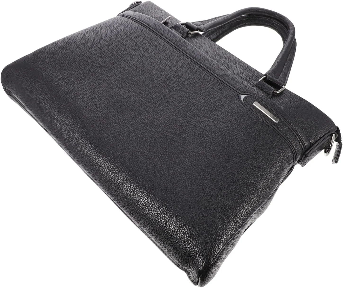 Men's Briefcase Pu Leather Stylish Business Handbag Large Capacity Comfortable Shoulder Strap for Travel Work