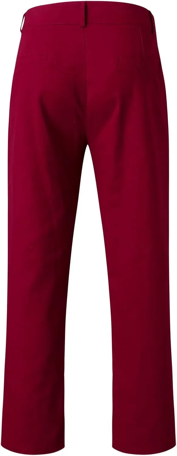 Mens Business Chino Pants Slim Fit Modern Style Cropped Pants Casual Lightweight Tapered Trousers Fashion Kakhi Pants