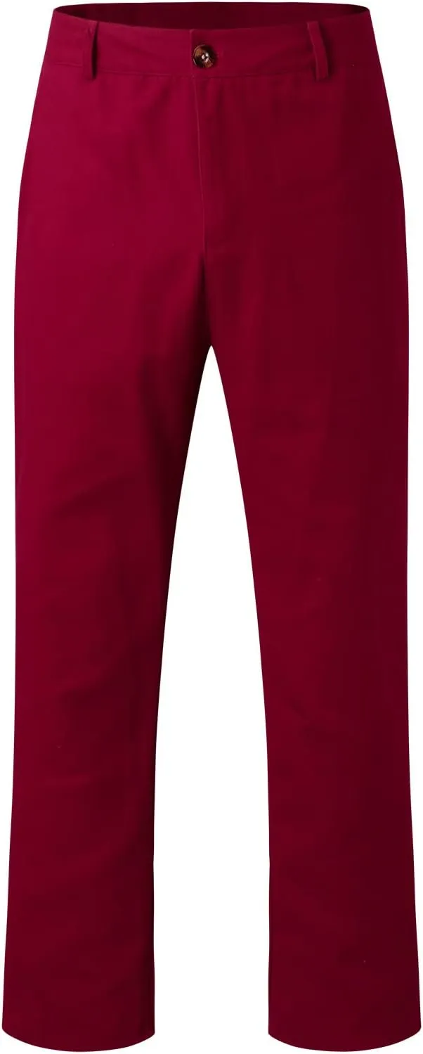 Mens Business Chino Pants Slim Fit Modern Style Cropped Pants Casual Lightweight Tapered Trousers Fashion Kakhi Pants
