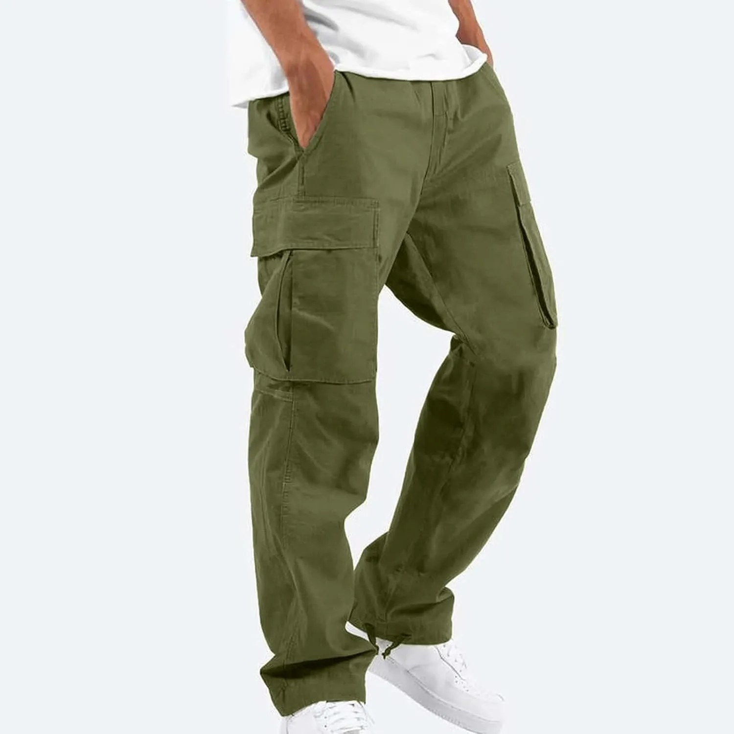 Mens Cargo Pants Lightweight Outdoor Comfort Fishing Work Pants Stretch Travel Regular Ripstop Camping Hiking Pants