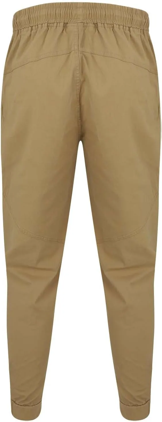 Mens Casual Cargo Pants Casual Elastic Waist Drawstring Trousers Slim Fit Cinch Bottom Tapered Sweatpants for Men