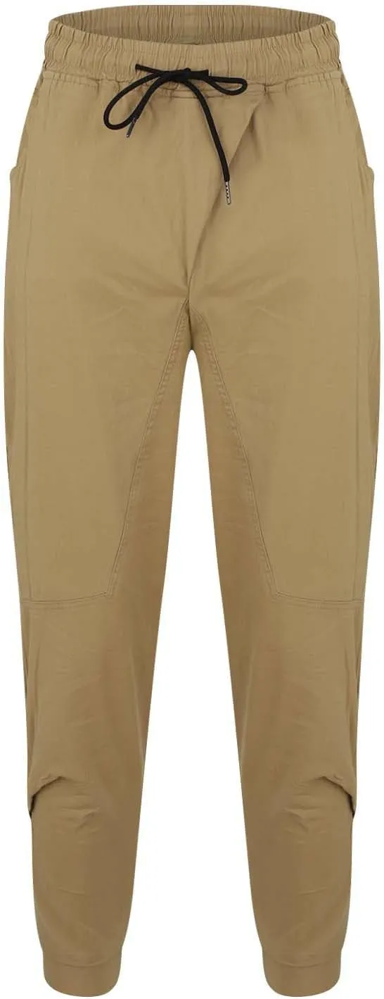 Mens Casual Cargo Pants Casual Elastic Waist Drawstring Trousers Slim Fit Cinch Bottom Tapered Sweatpants for Men