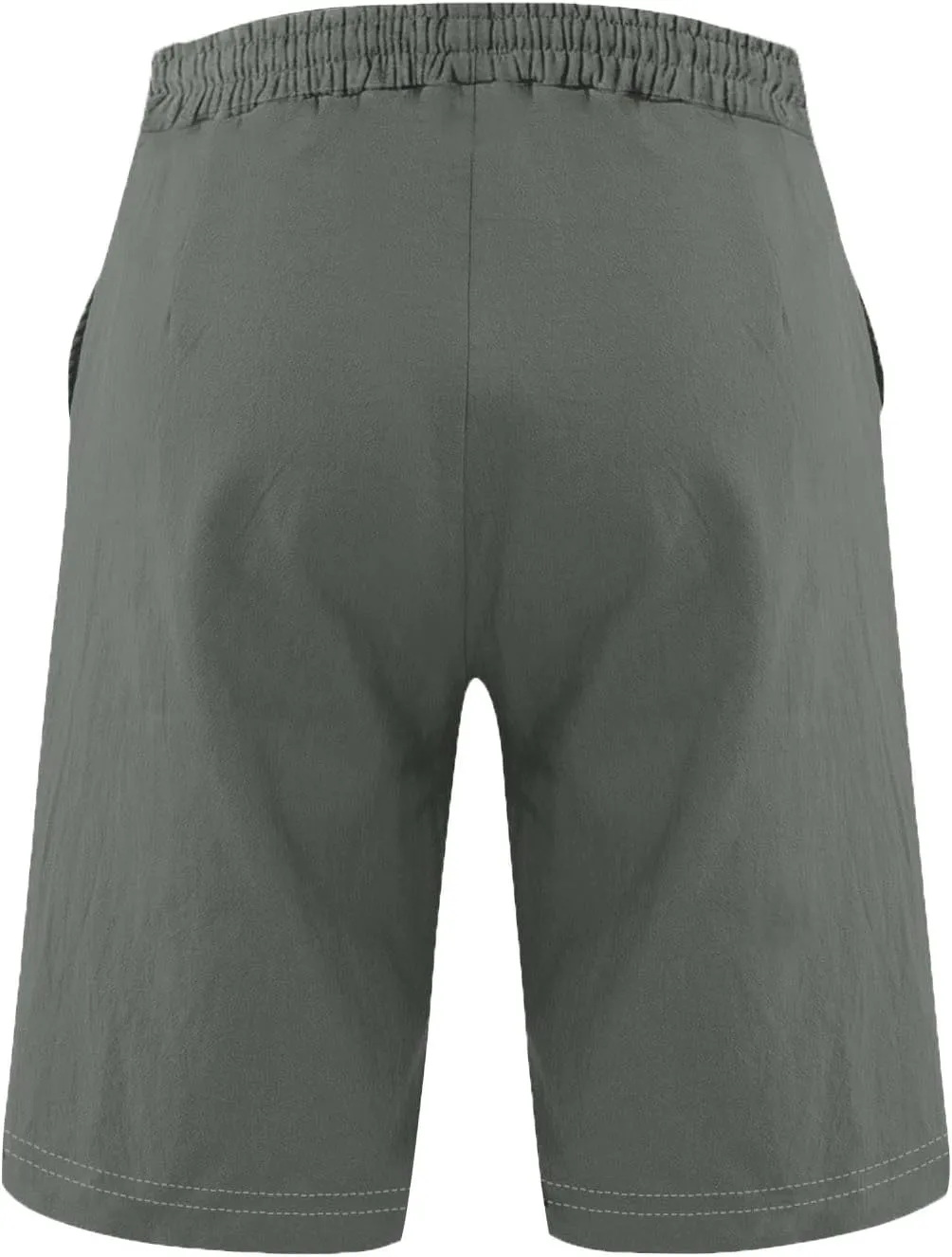 Men's Casual Drawstring Shorts with USA Flag Patch, Comfortable Cotton, Perfect for Summer Activities with Pockets