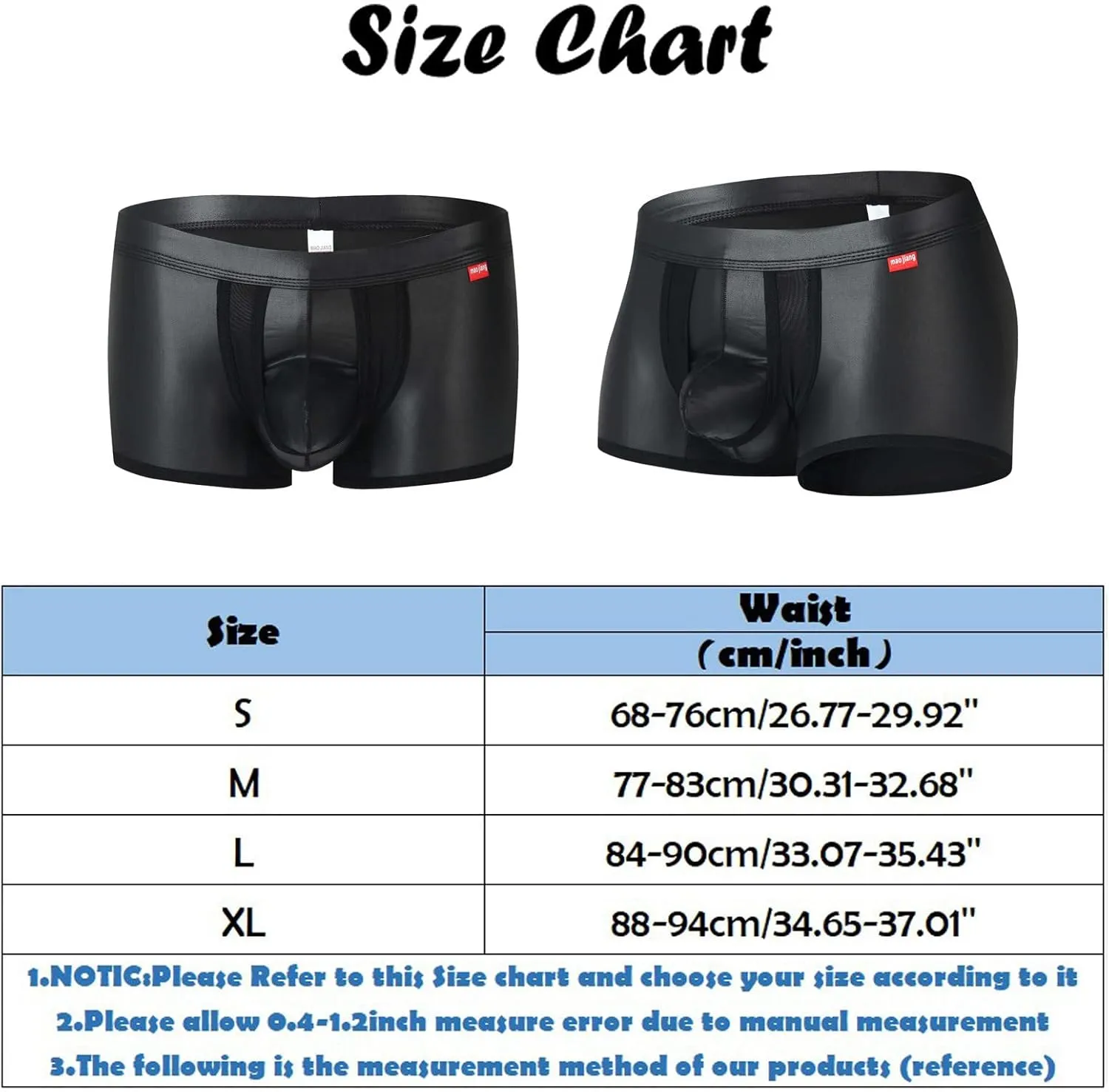 Mens Casual Solid Color Imitation Leather Underwear Fashion Sexy Comfortable Slim Mid Waist Adult Sports Panties