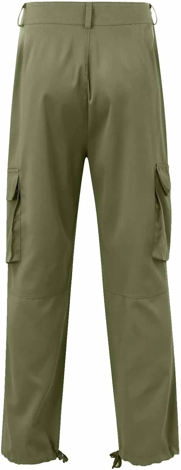Men's Causal Cotton Cargo Pants,Loose-Fit Comfy Classic Lightweight Daily Wear with Multi-Pocket Athletic Joggers