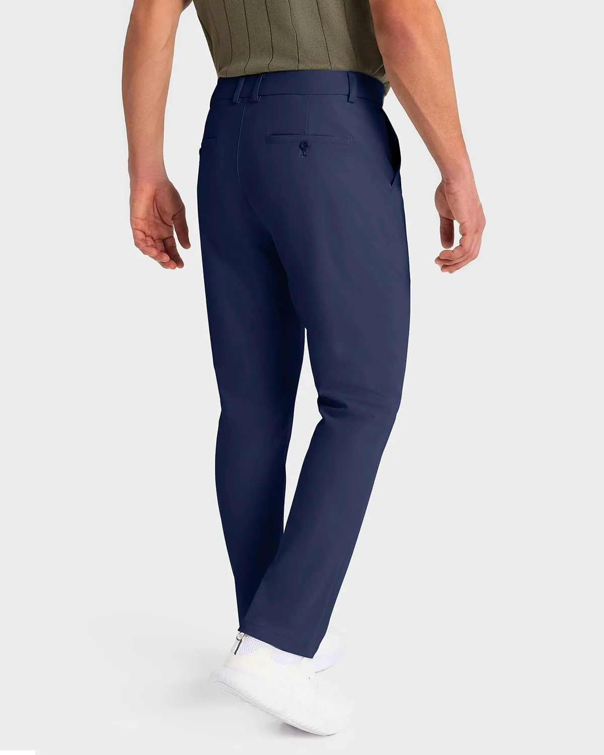 Mens Classic Fit Golf Pants Stretch Work Dress Pants 30''/32''/34'' Lightweight Casual Pants with Pockets