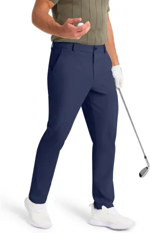 Mens Classic Fit Golf Pants Stretch Work Dress Pants 30''/32''/34'' Lightweight Casual Pants with Pockets