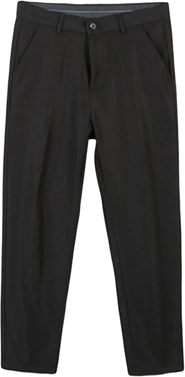 Mens Classic Fit Plaid Pants Casual Stretch Slim Fit Dress Chino Pants Fashion Formal Business Trousers
