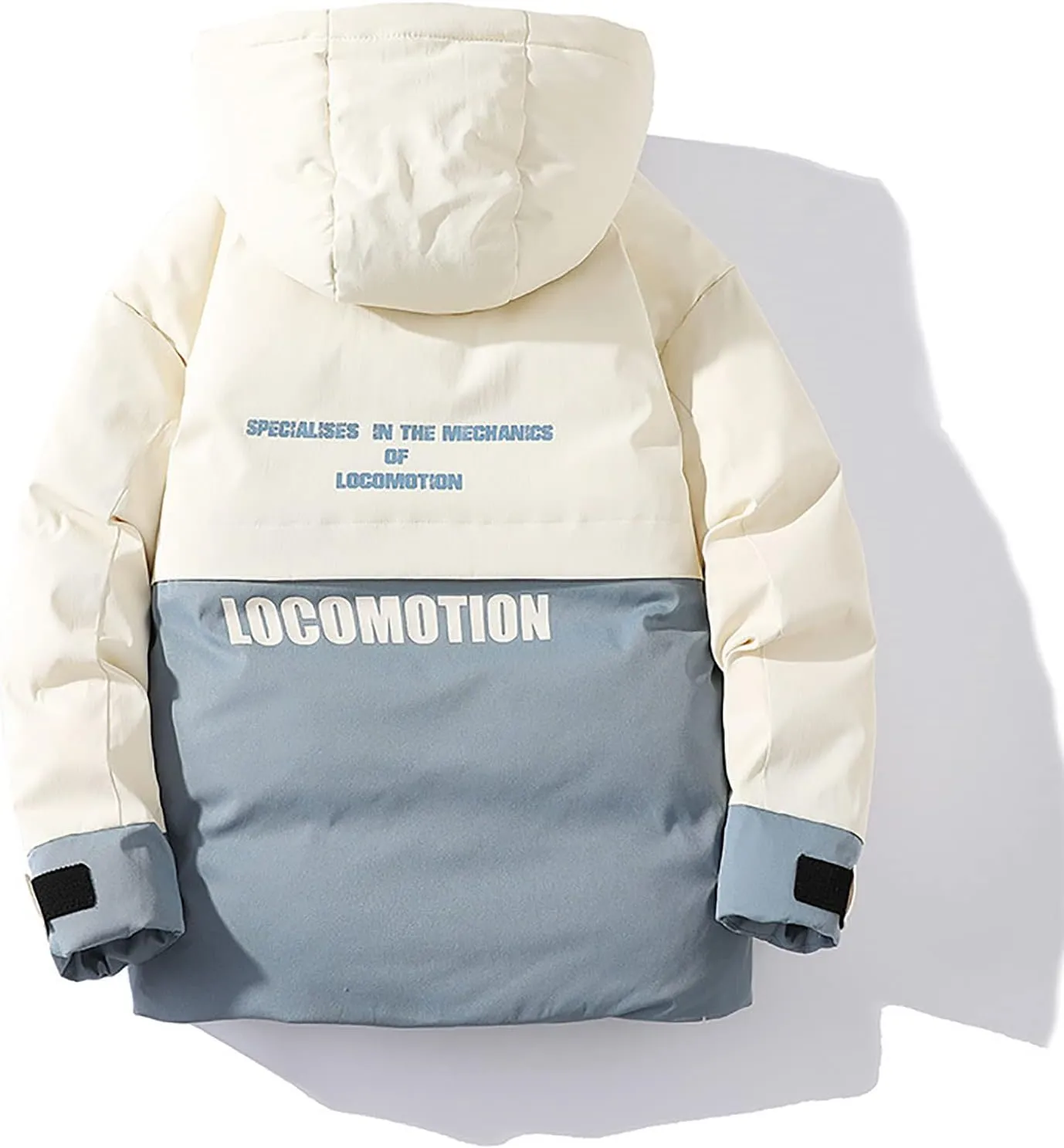 Men's Down Padded Cotton Jacket Thick Winter Embroidery Coat Zip Up Comfortable Sportswear Oversize Outfit