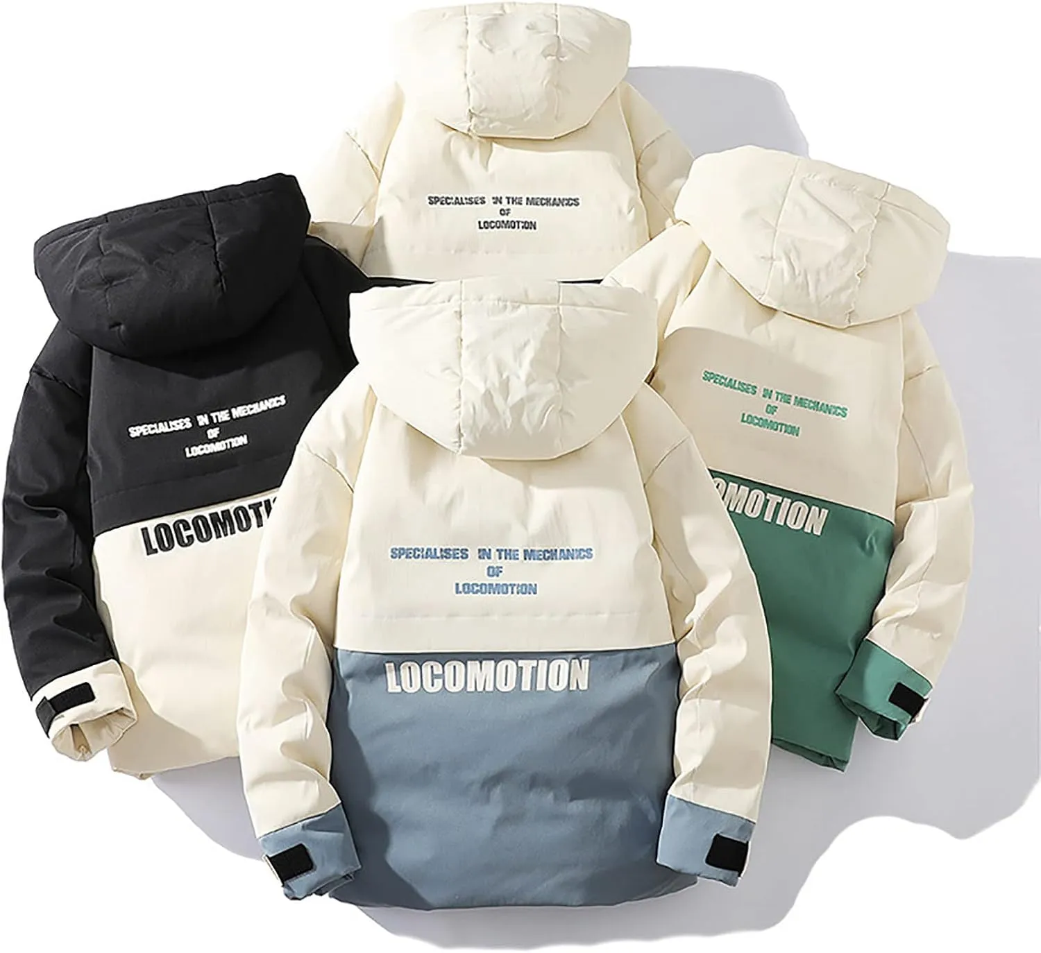 Men's Down Padded Cotton Jacket Thick Winter Embroidery Coat Zip Up Comfortable Sportswear Oversize Outfit