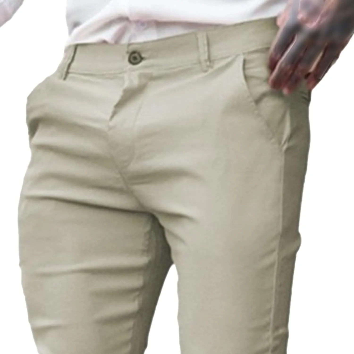 Mens Dress Pants Fashion Slim Fit Chino Pencil Pant Skinny Stretch Comfy Feet Pants Trousers Casual Pant