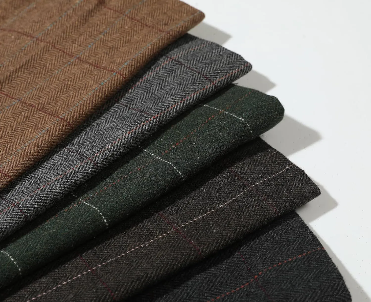 Men's Dress Pants Tweed Plaid Classic Fit Siut Separates Slim Stylish Wool Casual Business Suit Pants