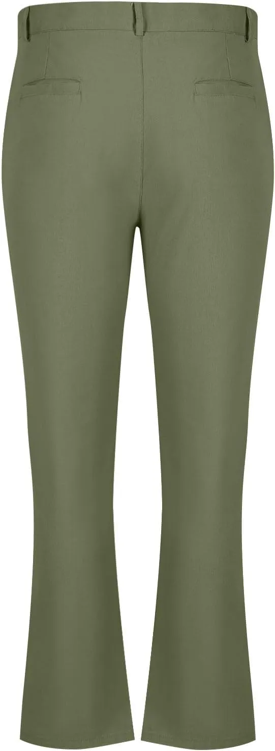 Mens Golf Pants Slim Fit Lightweight Business Casual Pants Dress Trousers Pinstripe Classic Solid Office Wear