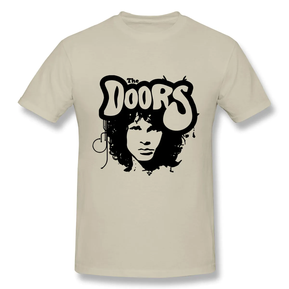 Men's Graphic T Shirt The Doors Breathable Round Neck Short Sleeves Tees