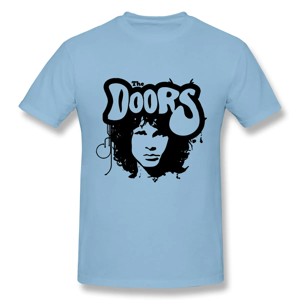 Men's Graphic T Shirt The Doors Breathable Round Neck Short Sleeves Tees