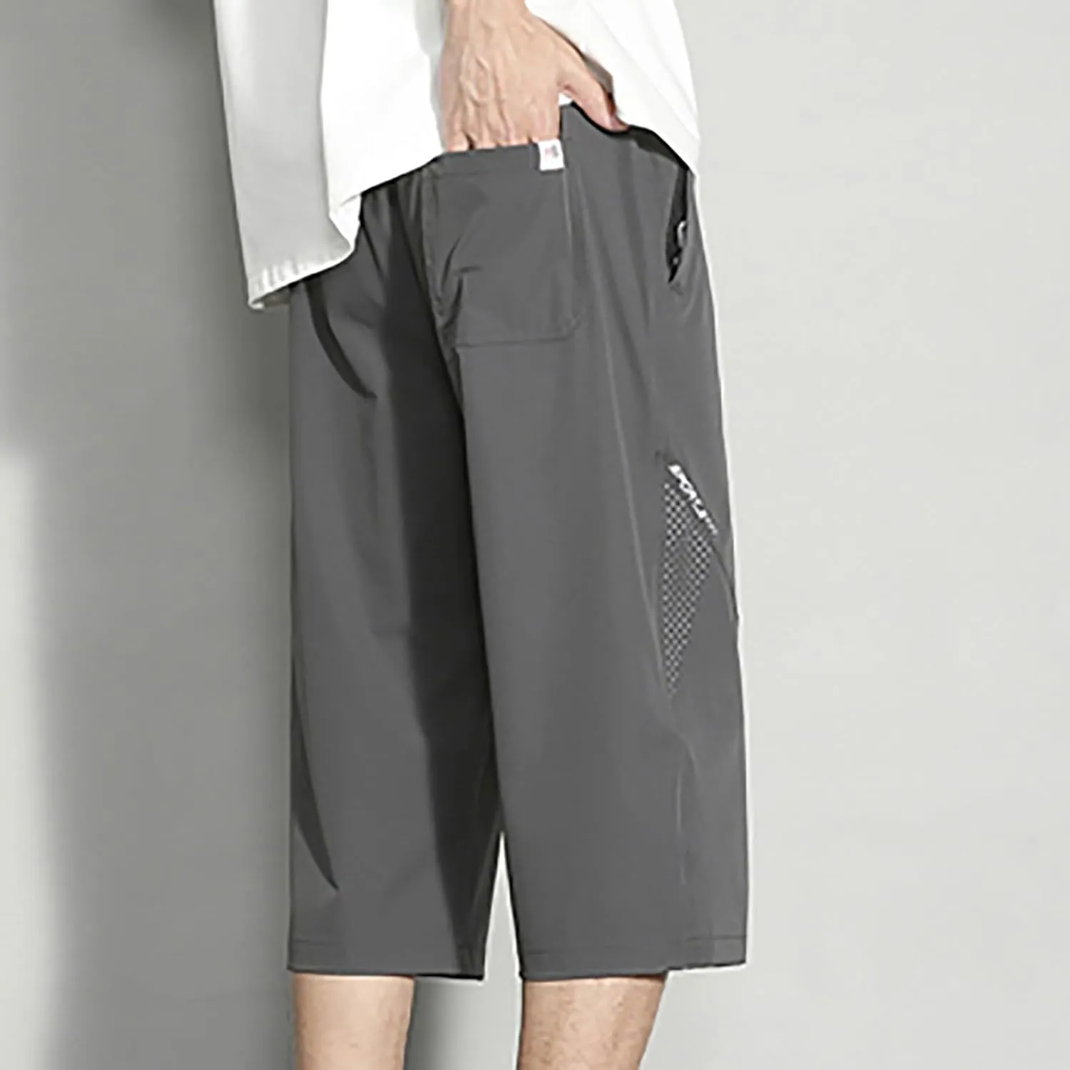Men's Linen Shorts Mens White Dress Summer Casual Wear Cargo Elastic Waist Men for Woodland Camouflag SweatShorts