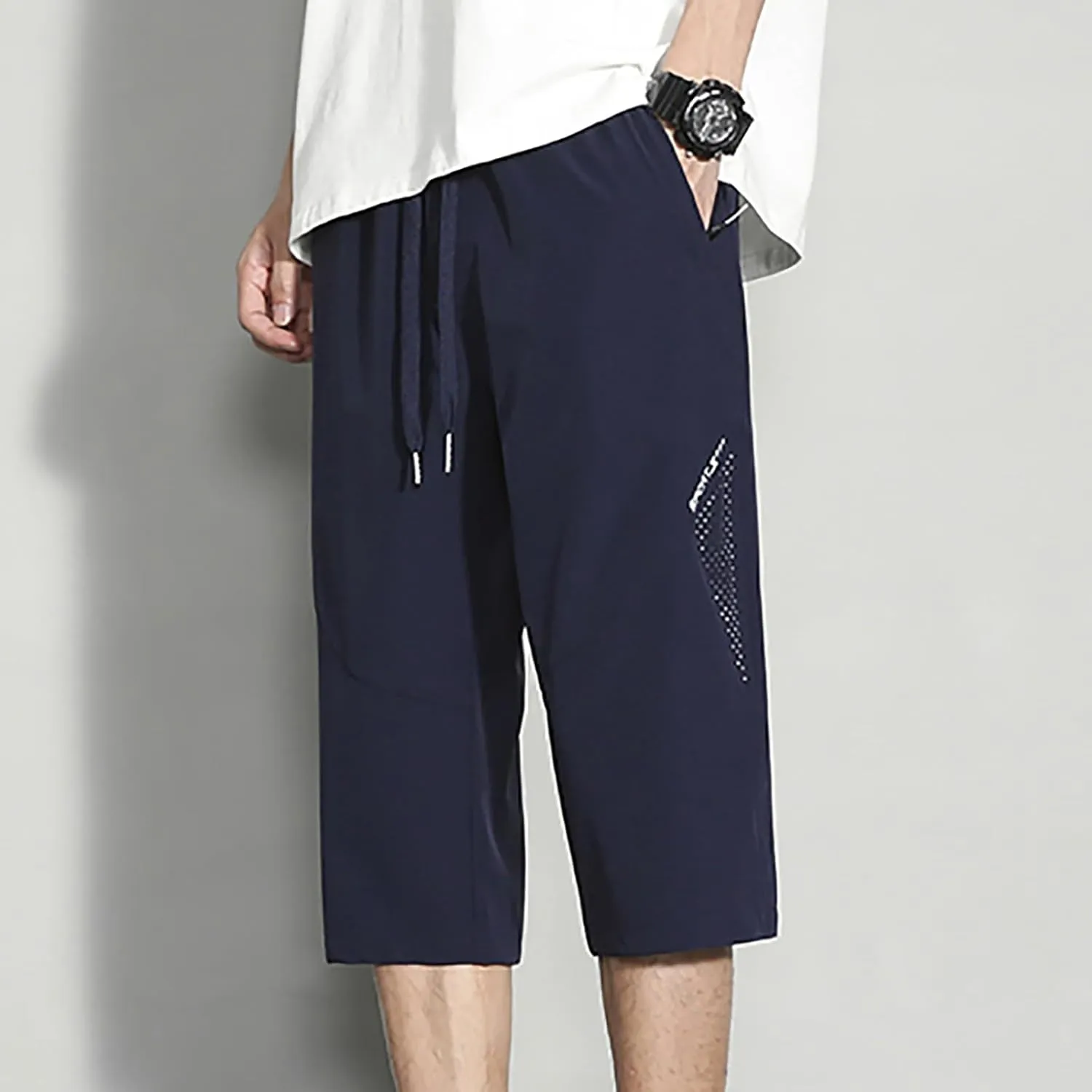 Men's Linen Shorts Mens White Dress Summer Casual Wear Cargo Elastic Waist Men for Woodland Camouflag SweatShorts