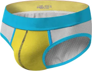 Men's Low Waist Mesh Breathable Comfortable Briefs Fashionable Casual Active Underwear Thin Soft Everyday Briefs