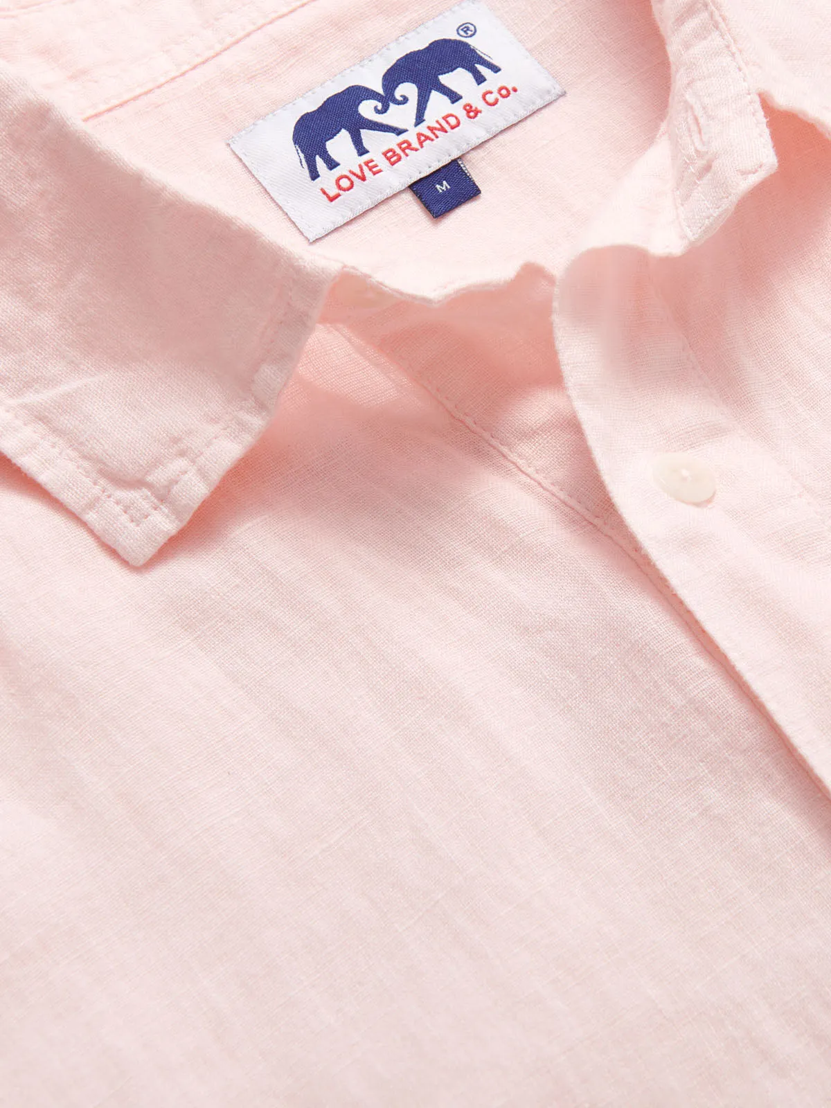 Men's Pastel Pink Hoffman Linen Shirt