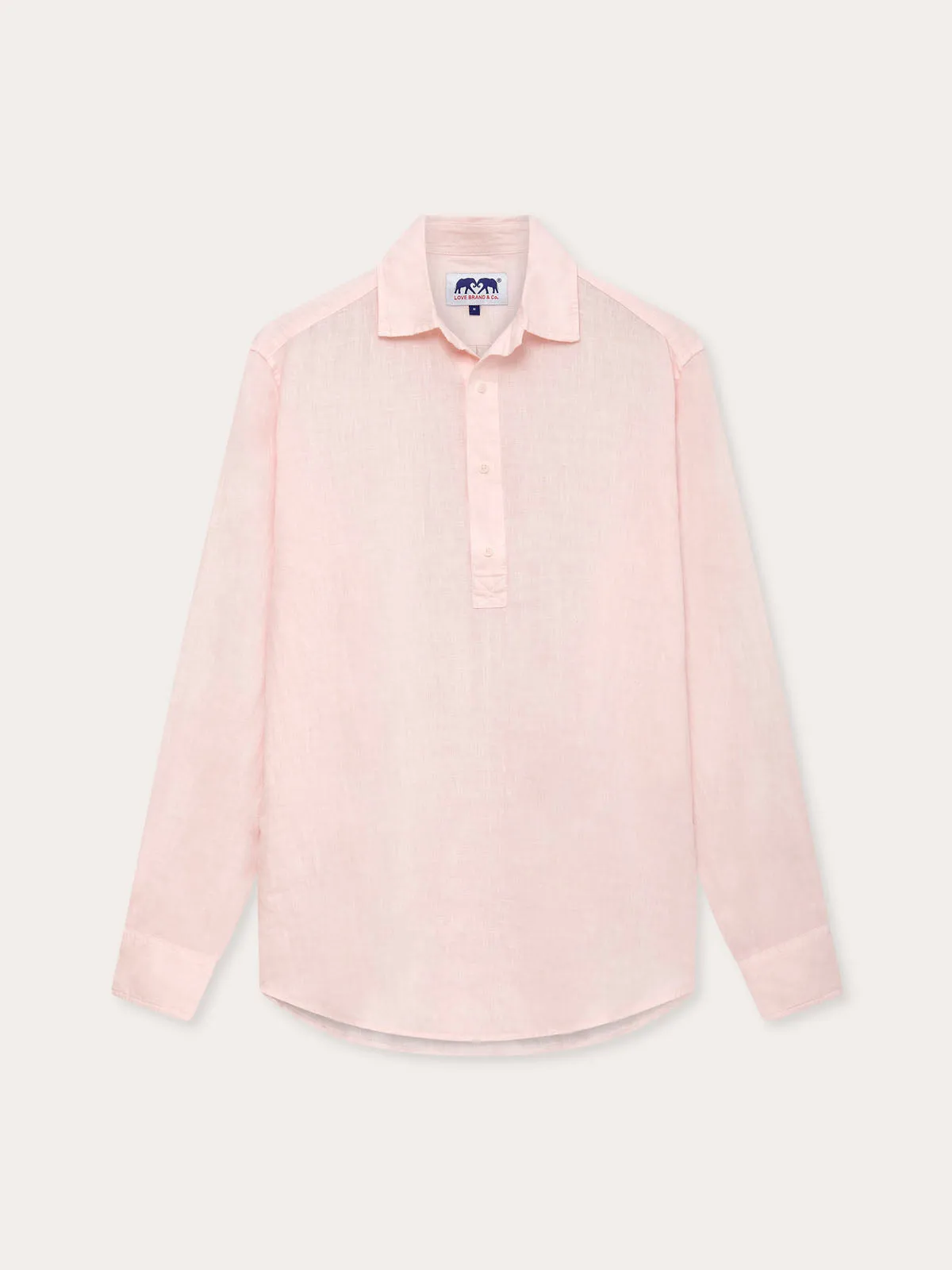 Men's Pastel Pink Hoffman Linen Shirt