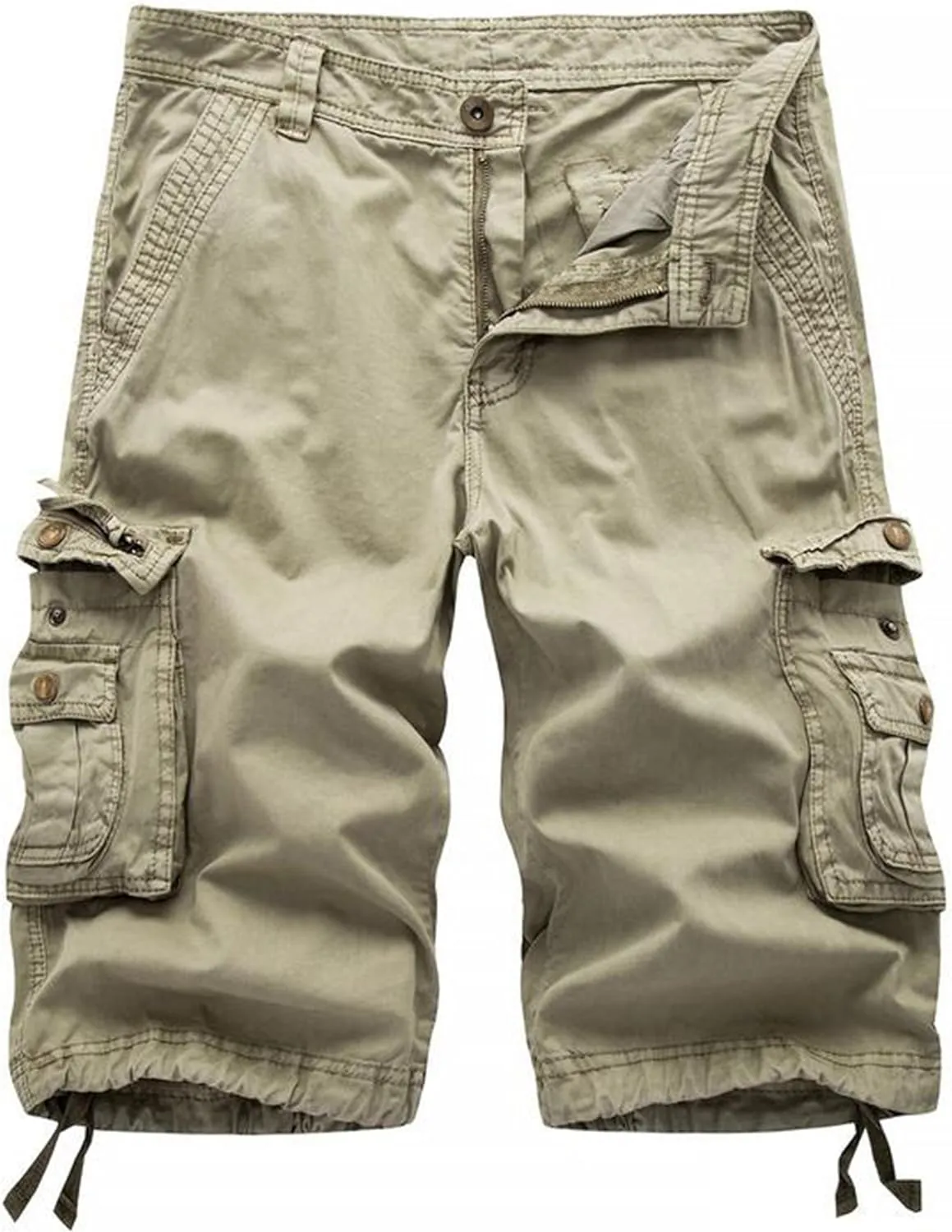 Men's Relaxed Fit Multi-Pocket Outdoor Camouflage Cargo Shorts