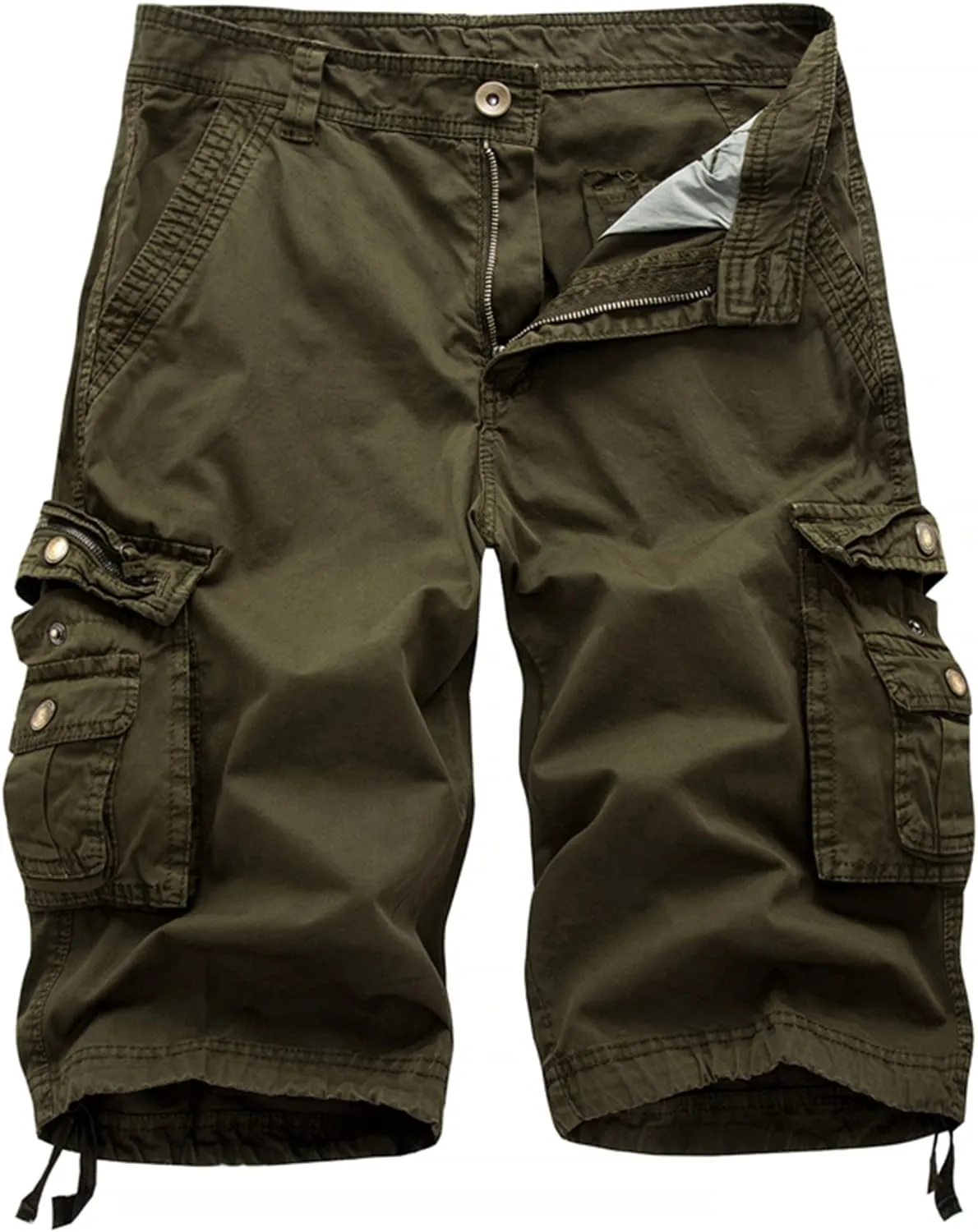 Men's Relaxed Fit Multi-Pocket Outdoor Camouflage Cargo Shorts