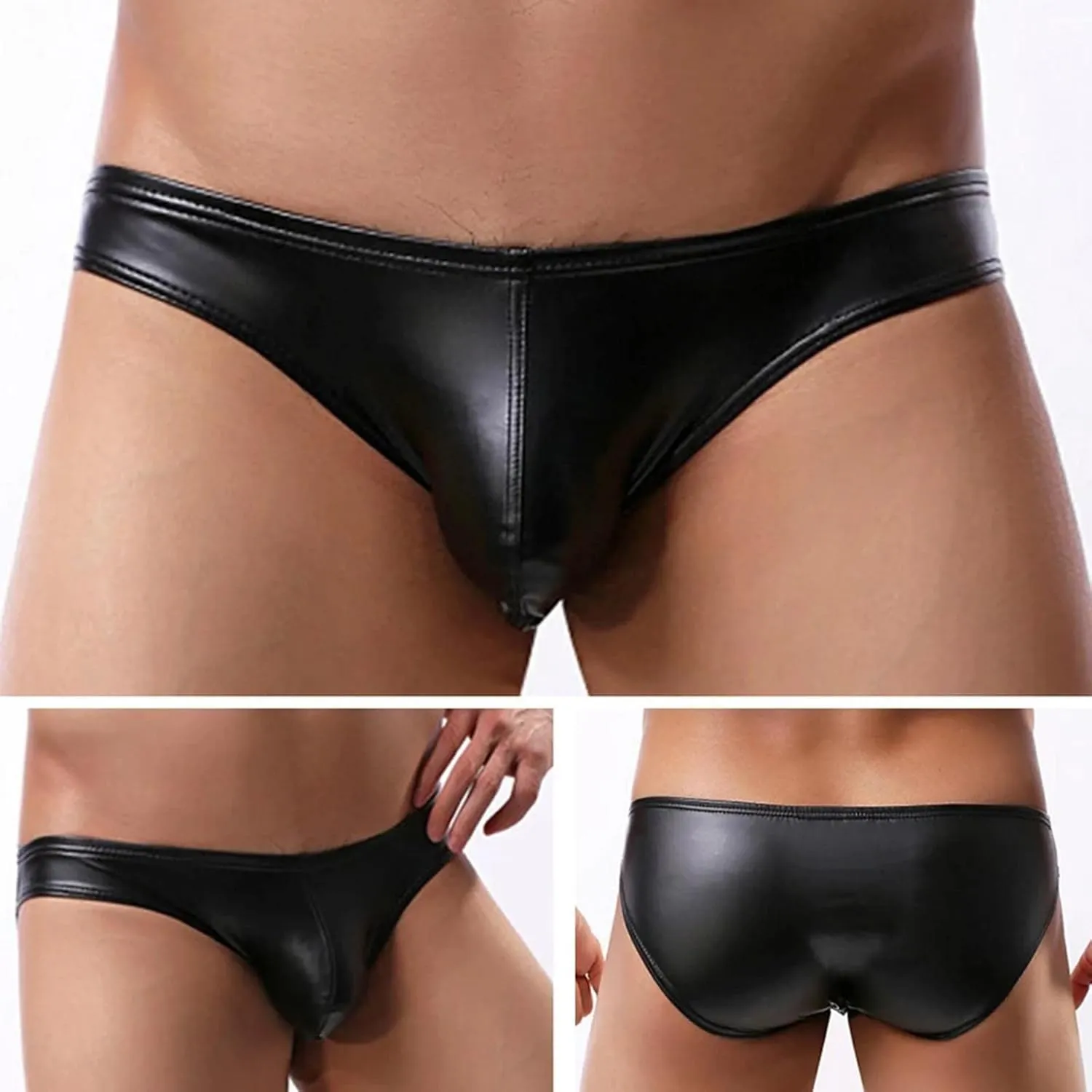 Mens Sexy Leather Shorts Exotic Apparel Soft Comfortable Fashion Underwear for Men Stylish Casual Wear