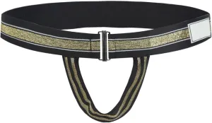 Men's Sexy Open Front Underwear Soft Comfortable Briefs Men's Sexy Panties Lingerie Hollow Thong Brief Underpants Gold