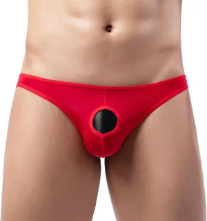 Men's Sexy Open Front Underwear Soft Comfortable Briefs Men's Sexy Panties Lingerie Hollow Thong Brief Underpants
