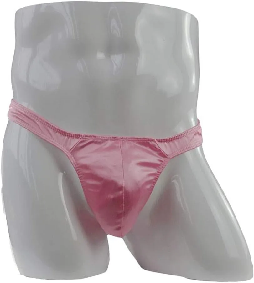 Men's Shiny Briefs Underwear Patent Leather Thong Low Rise T-Back G-String Comfortable Underpants