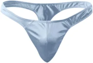 Men's Shiny Briefs Underwear Patent Leather Thong Low Rise T-Back G-String Comfortable Underpants