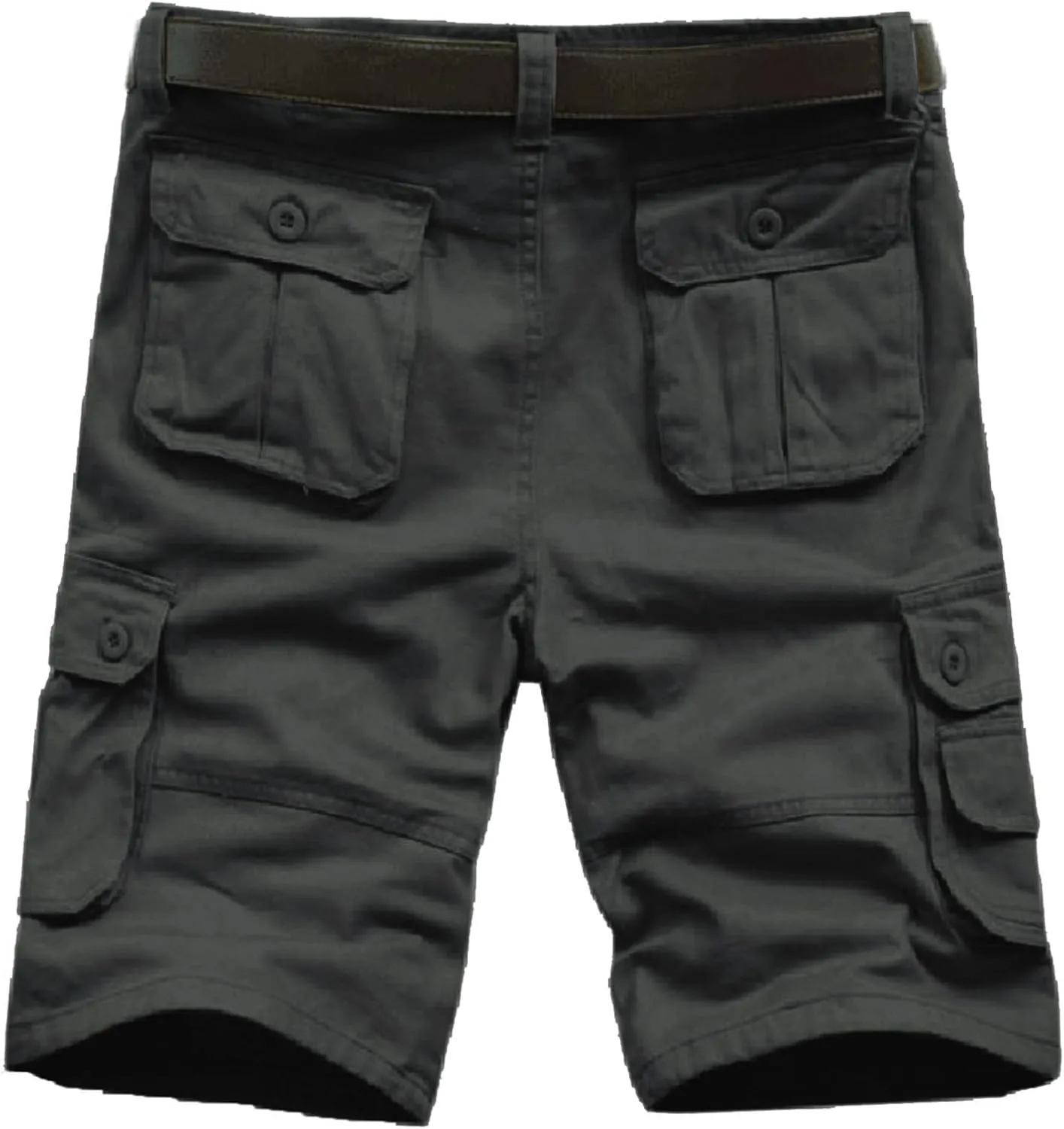Mens Shorts Cargo Dress for Men Linen Summer Wear Woodland Camouflag Elastic Waist Khaki Dropped Shoulders