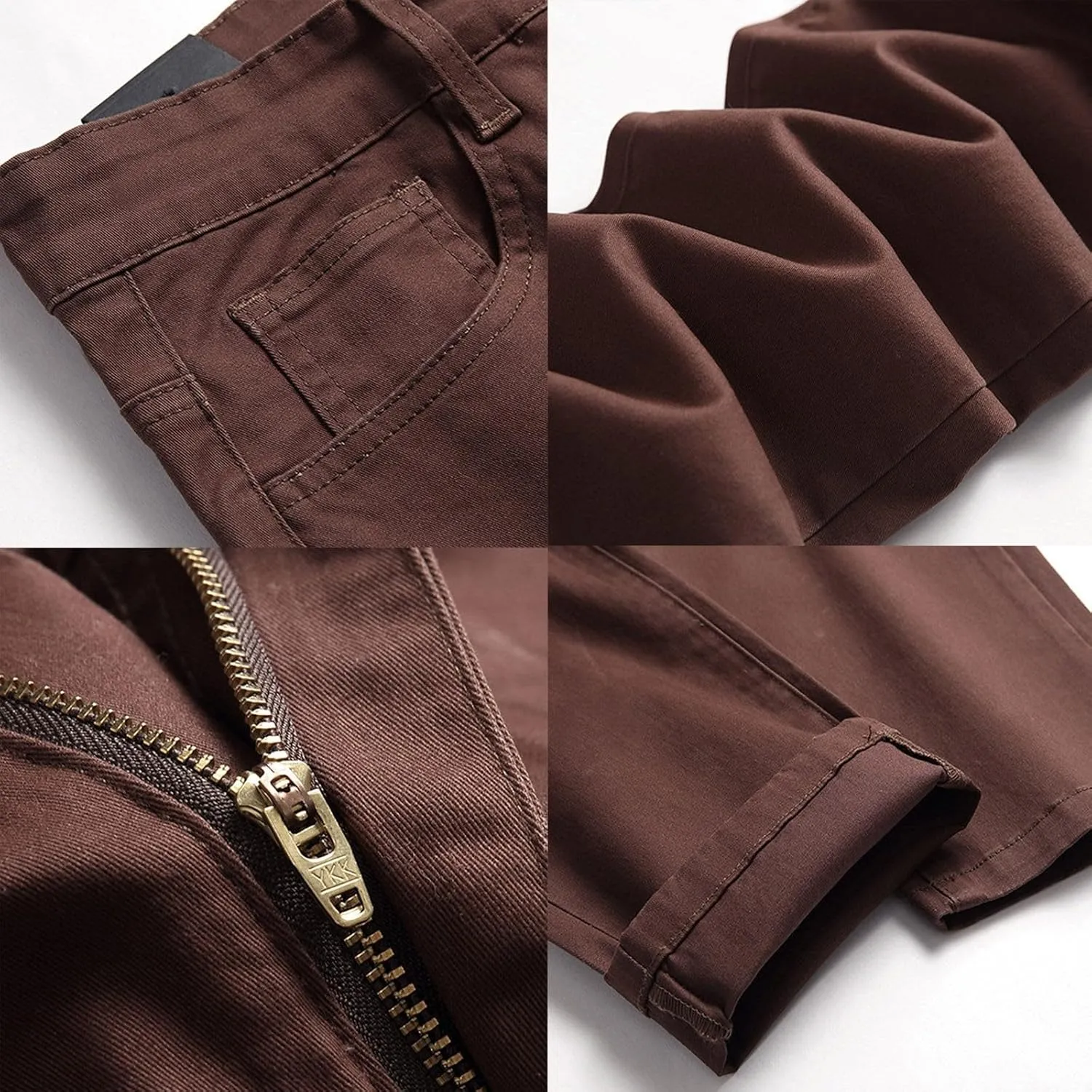 Mens Skinny Dress Pants Straight Leg Slim Fit Stretchy Solid Classic Chino Pants Outdoor Business Golf Casual Pants