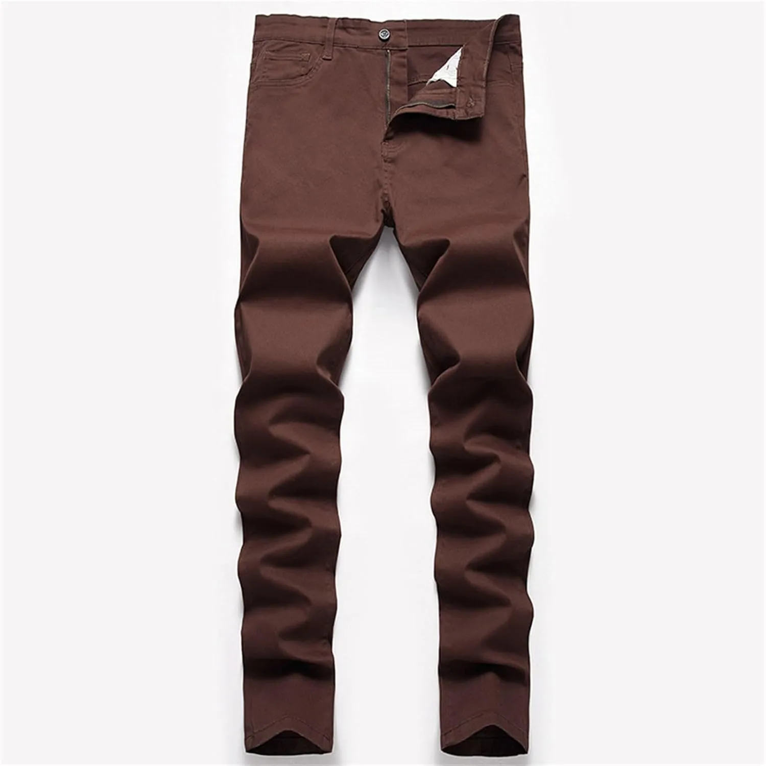 Mens Skinny Dress Pants Straight Leg Slim Fit Stretchy Solid Classic Chino Pants Outdoor Business Golf Casual Pants