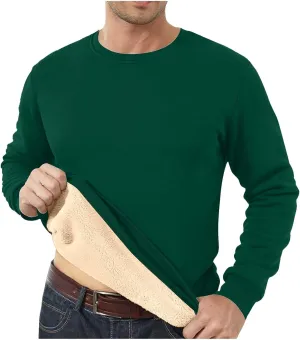 Men's Spring Autumn Winter Round Neck Sweater Simple Style Tops Trendy Loose Plus Velvet Oversized Distressed Sweatshirt
