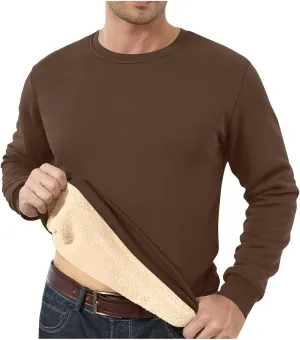 Men's Spring Autumn Winter Round Neck Sweater Simple Style Tops Trendy Loose Plus Velvet Oversized Distressed Sweatshirt