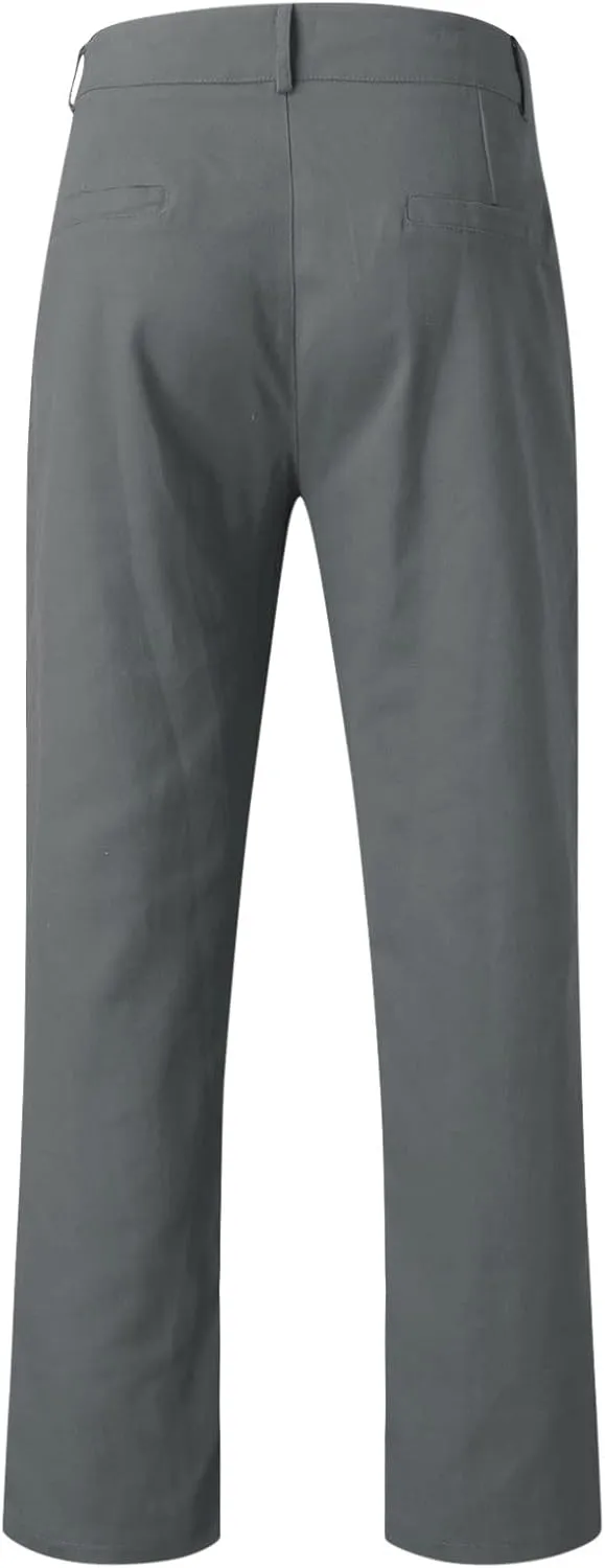 Mens Sweatpants Joggers Pants Man Classic Fit Multi Pockets Autumn & Winter Pants for Men Drawstring Cargo Flat Front
